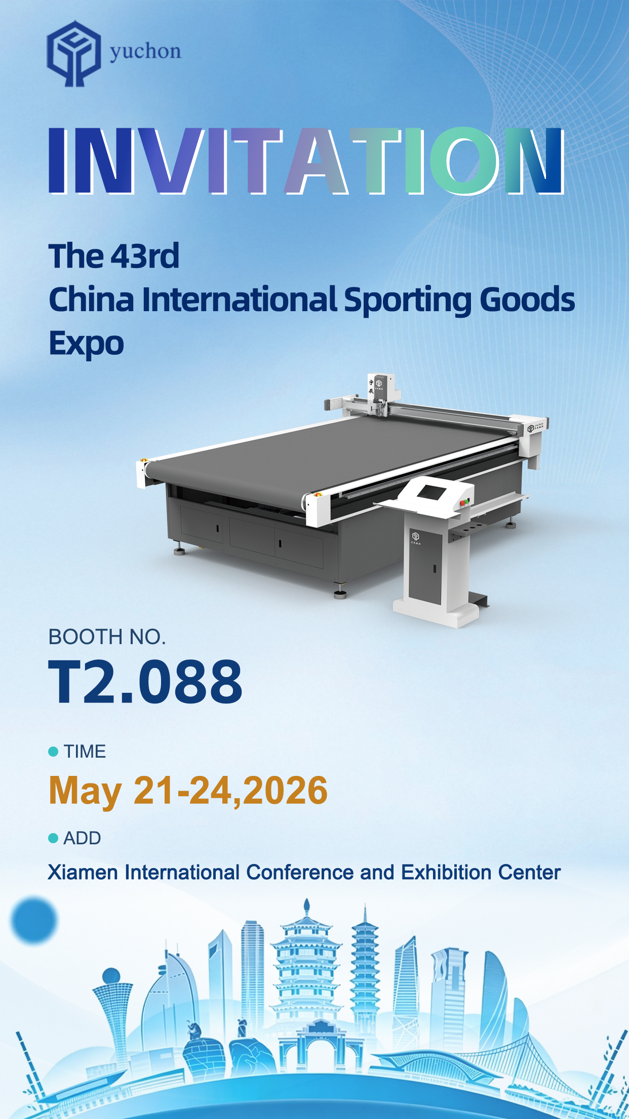 Conozca a YUCHON CNC en China Sport Show 2026